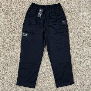 PUMA BMW Motorsport Men's Relaxed Fit Cargo Pants Black, Size Medium (New)